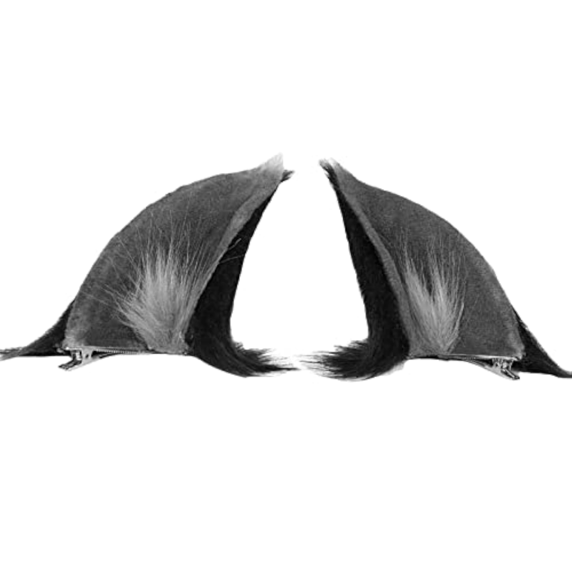 2Pcs Plush Wolf Ear Hair Clips for Children, Cute Accessories