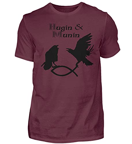 T-shirt Hugin & Munin rouge pour homme en taille XXL