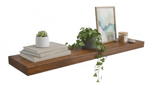 joelsantiques 42 Inch Floating Shelf - Heavy Duty Wooden Flo