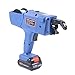 30mm-60mm Automatic Miniature Steel Tying Motor Tool, Handheld Charged Rebar Tier Tying Set Rebar Tier Tying Gun, Reinforcing Steel Strapping Machine with Pliers 12V (8-34mm Blue)