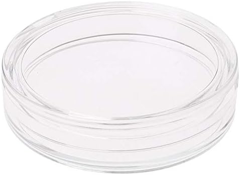 20 Pcs Round Plastic Coin Holder Cases 45 mm Coin Capsules with Storage Organizer Boxes Supply for Coin Collection
