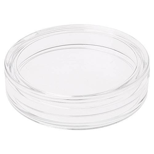 20 Pcs Round Plastic Coin Holder Cases 45 mm Coin Capsules with Storage Organizer Boxes Supply for Coin Collection
