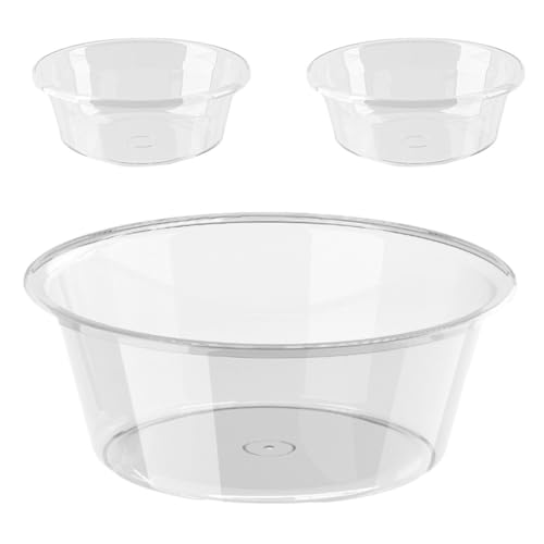 Hemobllo Ensemble de 3 Bassines en Plastique Transparentes pour Bain de Pieds Garçon et Filles, Légères et Polyvalentes, Design Moderne pour Usage à Domicile