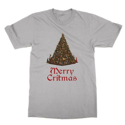 T-shirt Merry Critmas DND Tree idéal pour vos soirées jeux de rôle de Noël