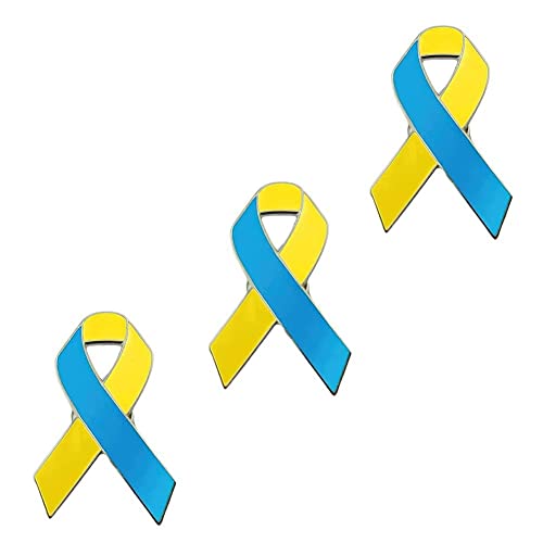 Broche de cinta ucraniana de 1.2 pulgadas, insignia de la bandera de Ucrania, regalos del día del recuerdo, P y cinta azul ucraniano en forma de amarillo