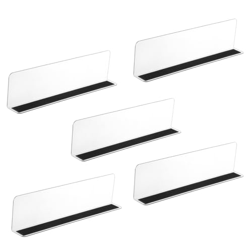 Baluue Plastic Shelf Dividers 5-Pack 9.84 Inch Magnetic Commodity Dividers with Clear Classification Baffle for Supermarket Retail and Home Organisation