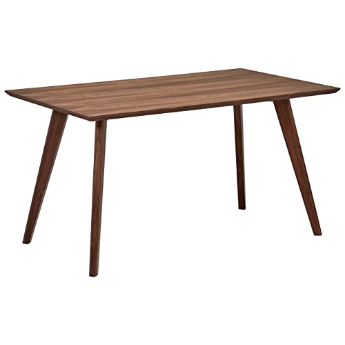 Marque Amazon - Rivet - Table de salle à manger style vintage minimaliste, largeur 135 cm, Noyer