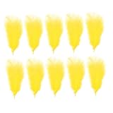 Artibetter 10個 鸵鸟羽根 イエロー 装飾用オーストリッチオーナメント 結婚式やパーティー向け自然素材の羽根