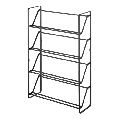 YAMAZAKI Home Frame 4-Tier Slim Metal Shoe Rack, Narrow Shoe Organizer for Entryway Or Hallway, 31" - Steel - Holds 8 to 12 Shoes