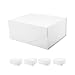 PACKHOME Gift Boxes Rectangular 9.5x7x4 Inches, Bridesmaid Boxes Rectangle Collapsible Boxes with Magnetic Lids for Gift Packaging (Matte White with Embossing, 5 Boxes）
