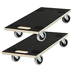 SWV 400070 (2Stück) Rollbrett Siebdruck + TPE Transportroller Möbelroller 200 kg