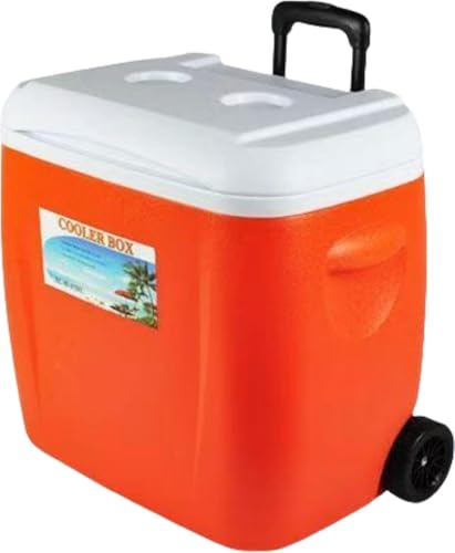 Yinxiufa 保温ボックス クーラーボックス ポータブルクーラー 保冷ボックス 車用冷蔵庫 大型 38L 長時間保冷保温 PE素材 3層構造 プルロッド付き キャスター付き おしゃれ 小型 部活 ピクニック 運動会 防災 アウトドア キャンプ 飲み物