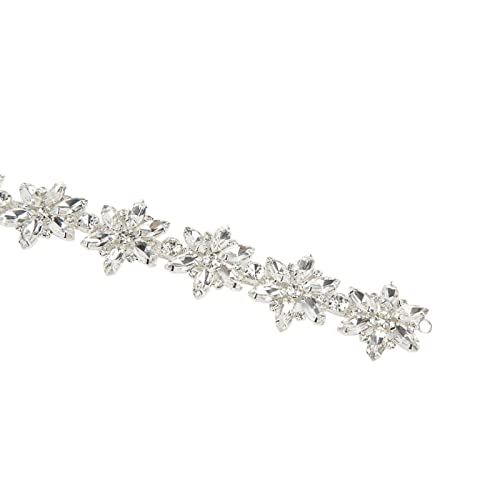 Flor de strass na cintura, brilhante e deslumbrante multifunções ampla aplicação strass Applique bon