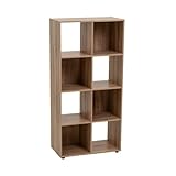 LOLAhome Estantería Cubo de 8 Huecos Color Madera de 60x120 cm