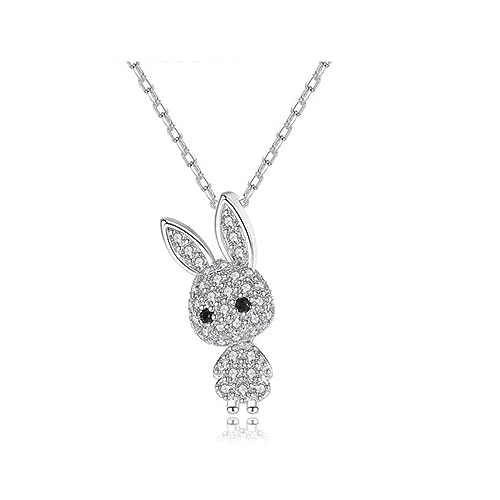 Fête enfants bijoux lapin anti-allergie collier boucles argent