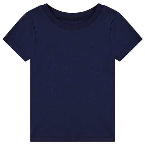 Image of BTween Girls 4 Piece Tops Fashionable Short Sleeve T-Shirt Casual Daily Shirt for Kids Assorted Colors