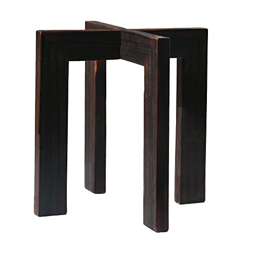 Mavoter Wood Plant Stand - Black Plant Stand Indoor - Square Wooden Plant Stands , Flower Pot Holder Minimalist Boho Riser For Home Decor 12" * 12 " #TOP12
