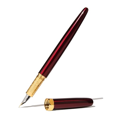 Image of Ferris Wheel Press | Bijou Fountain Pen | Ambrosia Indulgence | Double Gold Plated, Sapphire Lacquer Finish | Two-Tone Steel Nib | Fine Nib