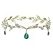 Elfen Kopfschmuck, Vintage Grün Strass Diademe Stirnband, Elfenkrone Schmuck, Prinzessin Kristall Tiara Headwear, Kristallperlen Stirn Kopfschmuck für Braut Brautjungfern Mädchen Vintage günstig Kaufen-Elfen Kopfschmuck, Vintage Grün Strass Diademe Stirnband, Elfenkrone Schmuck, Prinzessin Kristall Tiara Headwear, Kristallperlen Stirn Kopfschmuck für Braut Brautjungfern Mädchen