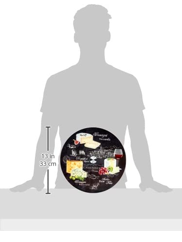 Image secondaire de Easy Life 441WOCH Coffret Plateau Tournant, Verre, Noir, 32 cm, 32 x 32 x 2.5 cm, 1 Unité