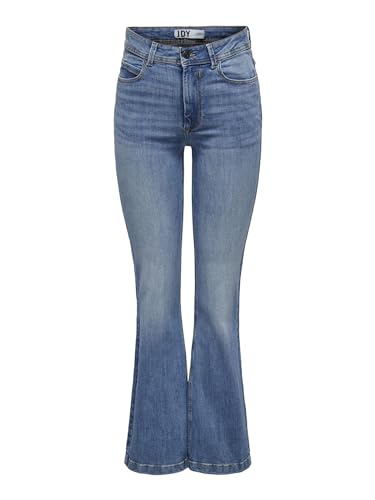 Image of ONLY Womens Relaxed Fit 5 Pocket Heavy Wash Jeans