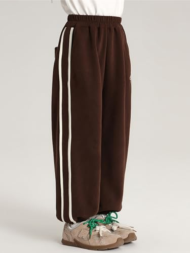 Image of 2026 Premium Girls Jogger Pants with Side Stripes & Elastic Waist & Pockets, Casual Sportswear