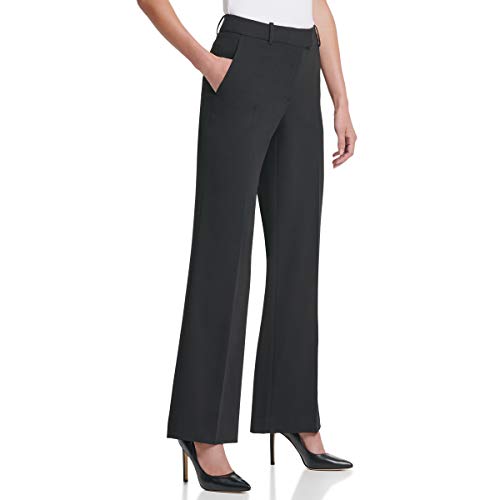 DKNY Fixed Waist Wide Leg Pant,Black,6 by DKNY - Image 2