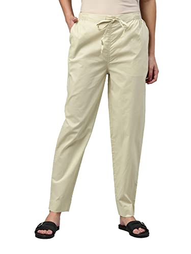 Image of GO COLORS Soft Cotton Pant Full Length for Women| Breathable, Mid Rise
