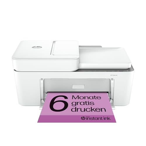 HP DeskJet 4220e Multifunktionsdrucker, 3 Monate gratis drucken mit HP Instant Ink inklusive, HP+, Drucker, Kopierer, Scanner, Mobiler Faxversand, WLAN, Automatische Dokumentenzuführung, Weiß