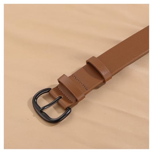 Women's Casual Leather Belt with black Buckle Versatile Waist Accessory for Jeans and Everyday Outfits4