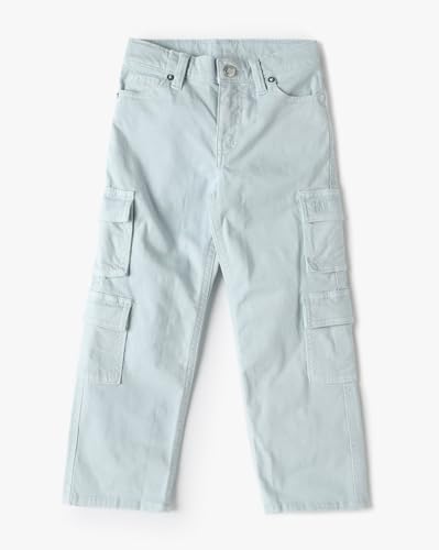 Image of GAP Kids Girl Straight Fit Mid Rise Clean Washed Pants