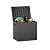 EAST OAK Outdoor Storage Box, 31 Gallon Deck Box, Waterproof Resin Storage Bin for Patio Cushions, Gardening Tools, Pool Accessories, Lockable, UV Resistant, Black