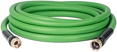T TOVIA Hybrid Garden Hose 25 ft, 150 PSI Kink Resistant Heavy Duty 5/8 inch Water Hose with 3/4'' Brass Fittings, Lawn & Garden Watering Equipment