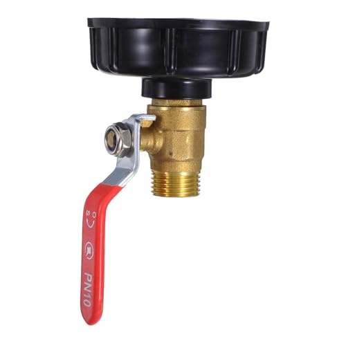 EPIGEIST トートタンク用規格対応真鍮製リデューサーホース接続コネクター 耐圧耐久性厚口バルブ付き 多用途 外ネジ水ホースアダプター