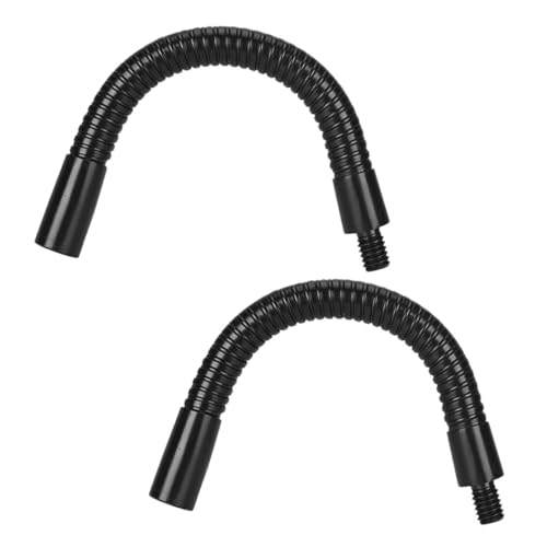 CIMAXIC Sturdy Metal Microphone Stand Flexible Connector and Hose Extension 18cm Black
