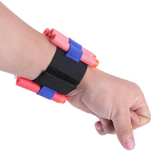 Sarini 2 Stück Eva Soft Bullet Tactical Wrist Strap Armband Soft Bullet Armband Bullet Storage Armband Arm Strap Tactical Belt Geeignet für Blaster Gun Zubehör