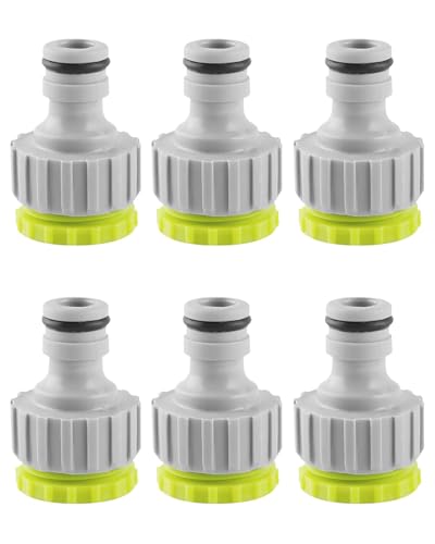 IPNSDON Garden Lot de 4 raccords de robinet 1/2" 3/4" 2 en 1 pour robinet de jardin