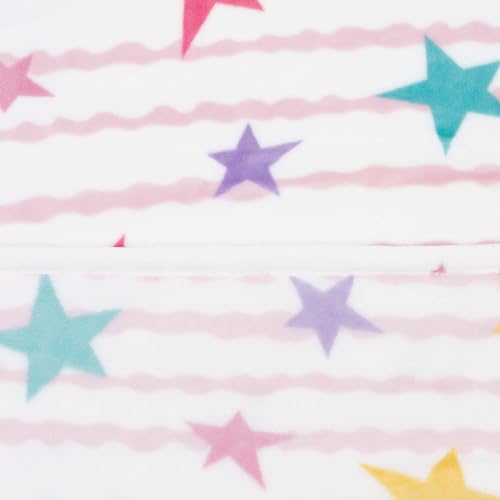 Image of Flannel Toddler Blanket - 50 inchx40 inch Soft Kids Throw for Boys & Girls - Perfect for Naptime, Travel & Bedding (Waving Star)