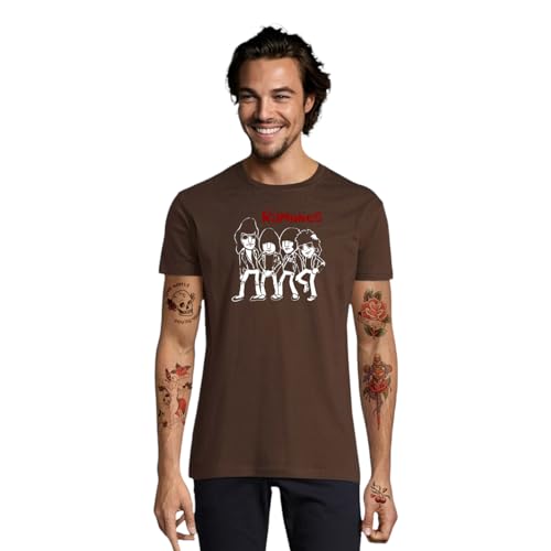 RadioStream Camiseta Ramones Cómic (FR/ES, Letras, M, Regular, Regular, Chocolate)