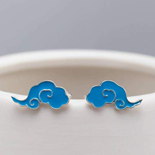 Goutte d'oreille S925 bleu rétro pour sublimer vos tenues bohèmes