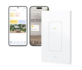 Eve Light Switch (Matter) – Connected Wall Switch, Single-Pole &amp; 3-Way switches; Thread, for Apple Home, Alexa, Google Home, SmartThings, Requires Thread Border Router &amp; Neutral Wire; UL-Certified