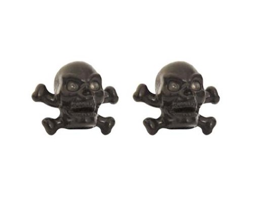 Skull/Bones Valve Caps Black.