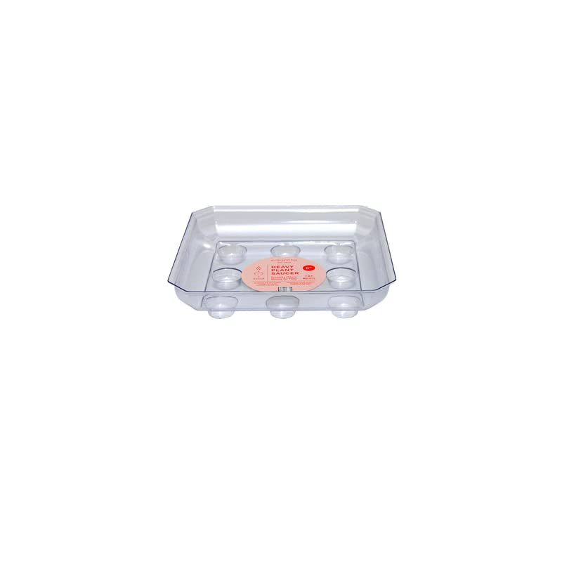 Curtis Wagner Teppichuntertasse Quadratisch – 35,6x35,6 Cm, Transparent, Für Topfpflanzen