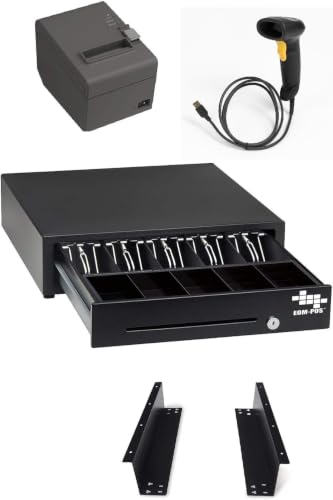 Image of Cash Drawer+Bracket, Receipt Printer, Scanner, For Square Stand / Register