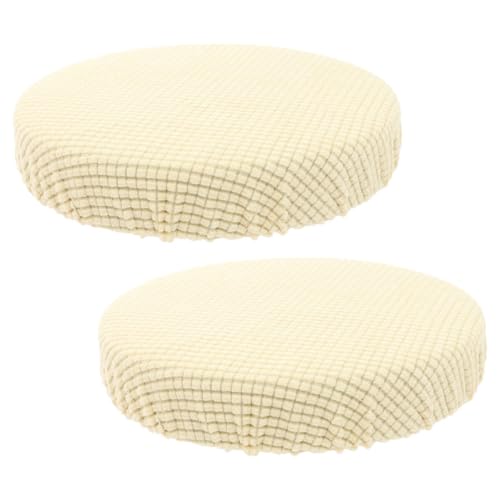 EXAOMBLE Fundas Pack Elásticas Taburetes Poliéster de para Redondos Lavables y Suaves de 2 Protector Práctico y Cómodo para Uso Doméstico y Fiestas