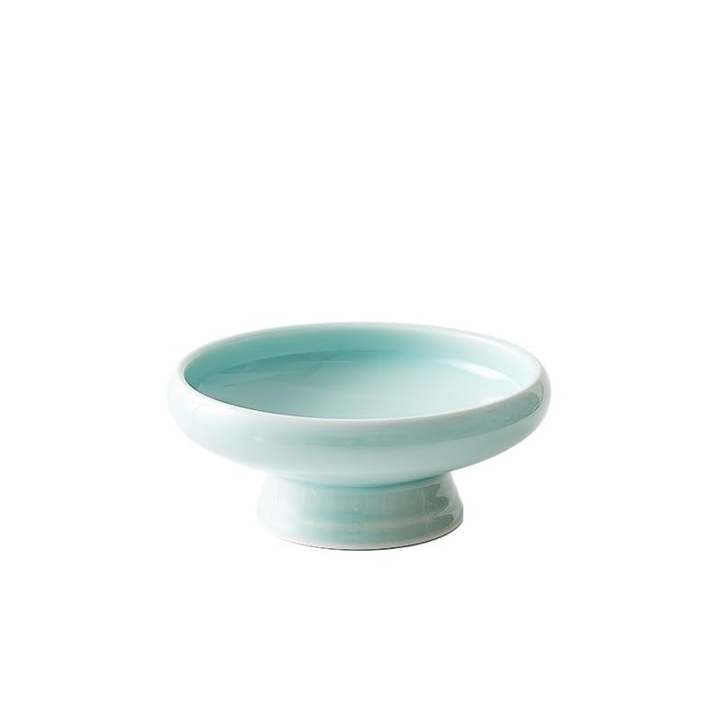 Piatti Cena Piatto da frutta in ceramica creativo con piede alto, ciotola cinese for hotel, ristorante, club, esposizione di piatti freddi, stoviglie speciali Forniture Per Feste(M)