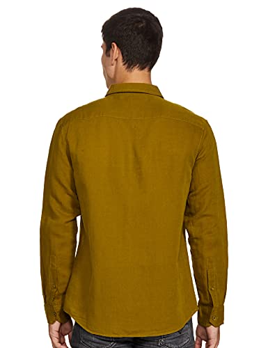 Image of Marks & Spencer Mens Solid Polyester Blend Collared Neck Regular Fit Easy Iron Shirt (Pack of 2)