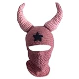 Oxtxuzdm Winter Gesichtsmaske Ski Maske Warm Gestrickte Für Männer Womens Windschutz Gesichtsabdeckung Für Halloween Party Strick Mütze Freien Wintermützen Warme Mützen