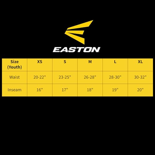 Easton boys Easton | Pro+ Baseball Pants | Youth Sizes | Full Length | Elastic Bottom | Multiple Colors PRO+ PULL UP PANT YTH GY Y XL