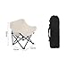 shamjina Folding Camping Chair,Beach Chair Nonslip with Organizer Bag Outdoor Moon Chair Portable Folded Chair for Garden Backyard, White